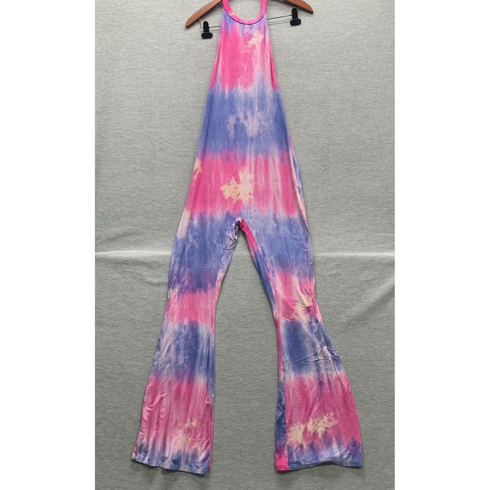 FASHION NOVA WOMEN'S TIE DYE JUMPSUIT BLUE/PINK SIZE LARGE